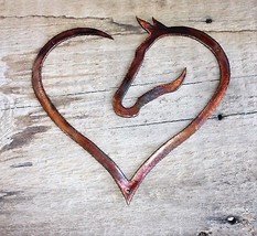 Horse Heart Silhouette - Western Décor - Metal Wall Art - Copper 20&quot; - £37.34 GBP