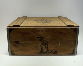 Boy Scouts of America BSA Vintage Wood Storage Box.  RARE Hard To Find - £196.13 GBP