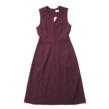 NWT MM. Lafleur Annie in Claret V-neck Sleeveless Stretch Fit &amp; Flare Dress 2 - £56.90 GBP