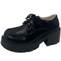 Women Leather Shoes Lolita Platform Shoe black matte 35 - £23.76 GBP