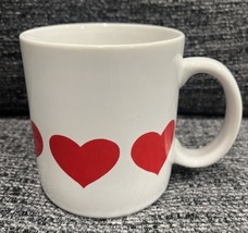 Vintage HEARTS Ceramic Coffee Cup Mug 1970&#39;s Made In JAPAN EUC! - €15,41 EUR