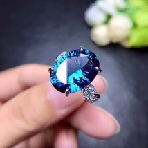 Al london blue topaz gemstone trendy ring for women real 925 sterling silver charm fine thumb200