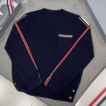 Luxury O-Neck Striped Sweater - £83.91 GBP