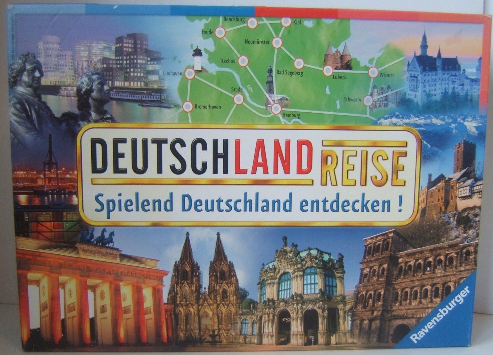 Deutschland Reise Ravensburger German Language Board Game Complete - $30.74