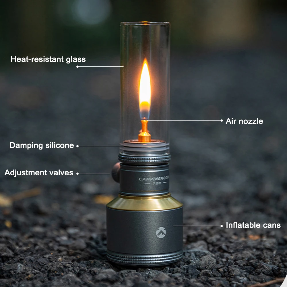 TOMSHOO Candlelight Kit Portable Lamp Windproof CandleLight Outdoor Camping - £19.01 GBP+