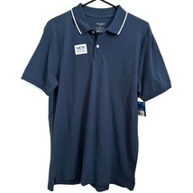 NEW Arizona Jean Company Men&#39;s Polo Shirt Medium Indigo Blue Cotton Spandex - £12.79 GBP