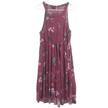 Torrid Midi Challis High Neck Dress in Dianne Floral Dark Pink Size 1 - £22.84 GBP