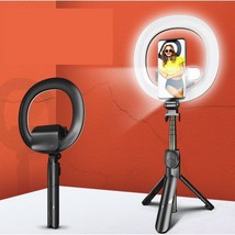 Self Video Portrait Soft Halo Light Stand With Dual LED Light And Blueto... - $58.78