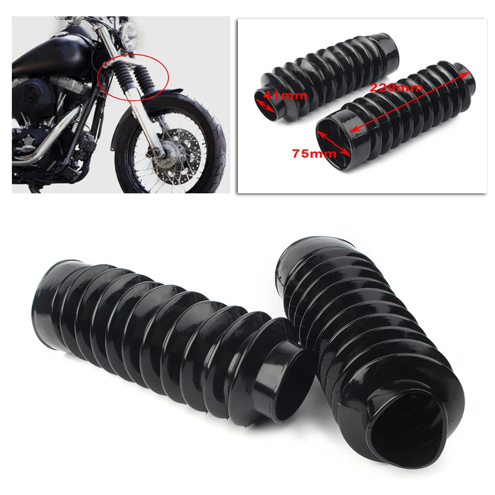2PCS Motorcycle k Boots Gators Covers  Harley Softail FXST Dyna FXDWG FXWG 41mm  - £613.01 GBP