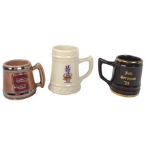 Vintage 1950s Set 3 College Fraternity Mini Ceramic Mugs Steins Phi Delta Theta+ - £23.20 GBP