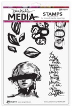 Dina Wakley Media Cling Stamps 6&quot;X9&quot;-Seeing Is Believing - £19.09 GBP