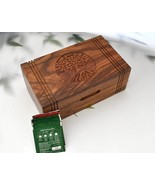 Tea Box Organizer 6 Compartment Wooden| Tea Chest or Tea Storage Box 10x... - $829.28 MXN