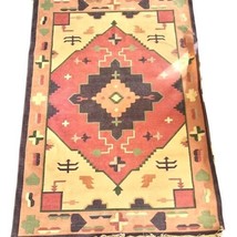 Vintage Geometric Kilim Reversible Rug Tribal Hand woven Wool Area Carpe... - £1,101.27 GBP