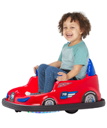 Kid Trax 6V Bumper Car Ride-On Toy, Red, 360° Spin with LED Lights, Soft... - €77,36 EUR