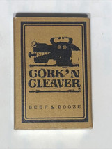 Cork ‘n Cleaver Beef &amp; Booze Fort Wayne Indiana Match Book Matchbook - $5.95