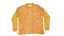 M Julian Wilsons Tan Leather &amp; Suede Patchwork Sweatsuit 3XL - £93.18 GBP