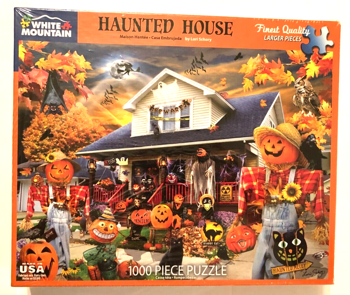HAUNTED HOUSE Halloween Lori Schory 1000 Piece Jigsaw Puzzle Family 2022 New - $20.63