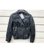 Harley Davidson Women Motor Cycle Genuine Leather Basic Fringe Jacket - ... - $447.58 CAD
