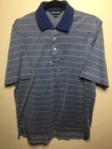 Polo Golf Ralph Lauren Collared Shirt Short Sleeved Blue White Striped S... - $239.52 MXN