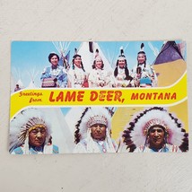 Vintage Postcard Lame Deer Montana Native American Not Posted - £8.49 GBP