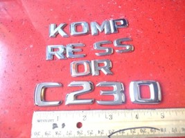 Mercedes Kompressor Emblem Slk C Class Rear Trunk Chrome Badge Back Logo Oem - £11.02 GBP