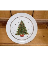 George Good Christmas Tree 7 3/4 Dessert or Salad Plate Gold Trim Japan - €11,67 EUR