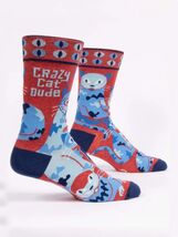 Blue Q socks, Crazy Cat Dude, Men's size 7-12 - $13.85