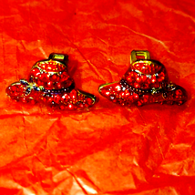 Red hat Society Vintage Earrings - £20.15 GBP