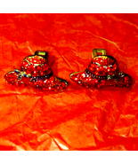 Red hat Society Vintage Earrings - £20.24 GBP