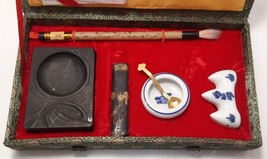 Kanji Brush Set Decorative Box Traditional Chinese Ink Writing - £11.99 GBP