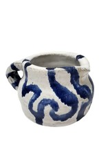 Cream Jug Planter Art pottery  Squiggling Snake design  Blue Terracota E... - $13.98