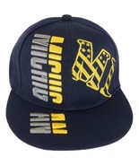 Michigan Raised Text Adjustable Snapback Baseball Cap (Navy) - £12.74 GBP