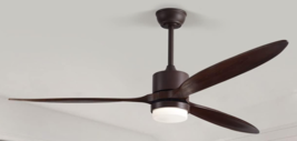Chriari 60&#39;&#39; Wood Ceiling Fans With Light and Remote Control,6 Speeds Smart T... - £140.77 GBP
