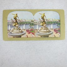 Antique 1904 St Louis World&#39;s Fair Louisiana Purchase Stereoview Grand Fountain - £15.63 GBP