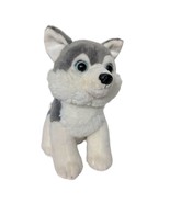 Purely Luxe Aurora Siberian Husky Dog Plush Blue Eyes Stuffed Animal 8.25&quot; - £24.63 GBP