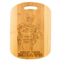 Know Your Meats Cutting Board 14&#39;&#39;x9.5&#39;&#39;x.5&#39;&#39; Bamboo - £31.32 GBP