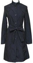STELLA MCCARTNEY Coat Trench Navy Blue Buttons Mid-Length Belt Clothing ... - £529.05 GBP