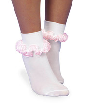 Jefferies Socks Girl School Uniform Ruffle Lace Tutu Pageant Easter White Dress - £7.51 GBP