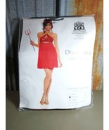 Sexy DEVIL DEVILICIOUS Fantasy Woman Costume HALLOWEEN DRESS &amp; HORNS Sz M  - €16,24 EUR