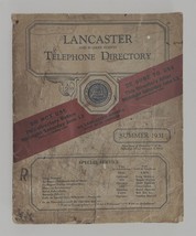 1931 antique TELEPHONE DIRECTORY lancaster pa genealogy history - $123.70