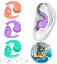 Kids Swimming Ear Plugs,3 Pairs Waterproof Reusable Silicone Child Swim ... - $19.10