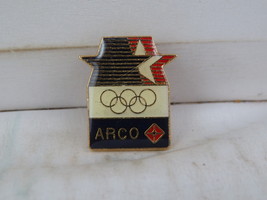 1984 Summer Olympic Games Sponsor Pin - Arco Gas - Celluloid Pin   - £11.77 GBP