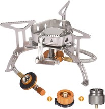 Portable Backpacking Stove With Piezo Ignition Outdoor Camp Stove With 1Lb - £25.95 GBP