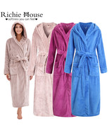 RH Women Fleece Hooded Bathrobe - Plush Long Robe Soft Spa Bath Coat RHW... - £37.47 GBP