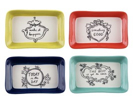 Trinket Tray 7&quot; Molly Hatch Good Thoughts Make It Happen Inspire - £8.24 GBP+