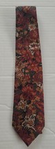Vintage Thai Silk Floral Pattern Silk Tie Handmade - £12.56 GBP