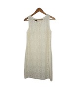 Nine West Women&#39;s Cream Off White Lace Fully Lined Sleeveless Dress Size 4 - $11.88