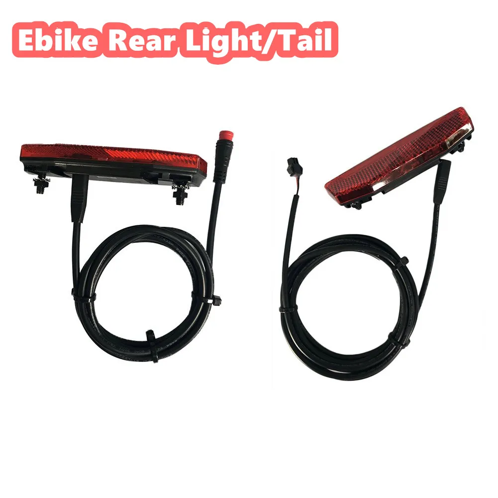 Electric Bicycle Rear Light Night 36V/48V Cycling LED Safety Warning Lamp Ebike - £13.75 GBP+