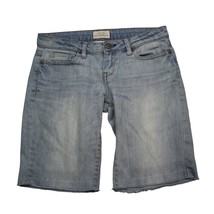 Aeropostale Shorts Womens 2 Blue Bermuda Low Rise Button Zip Light Wash ... - £15.11 GBP