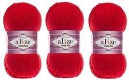 Alize Cotton Gold Yarn 55% Cotton 45% Acrylic Lot of 3 Skein 300gr 1082yds Knitt - £21.71 GBP